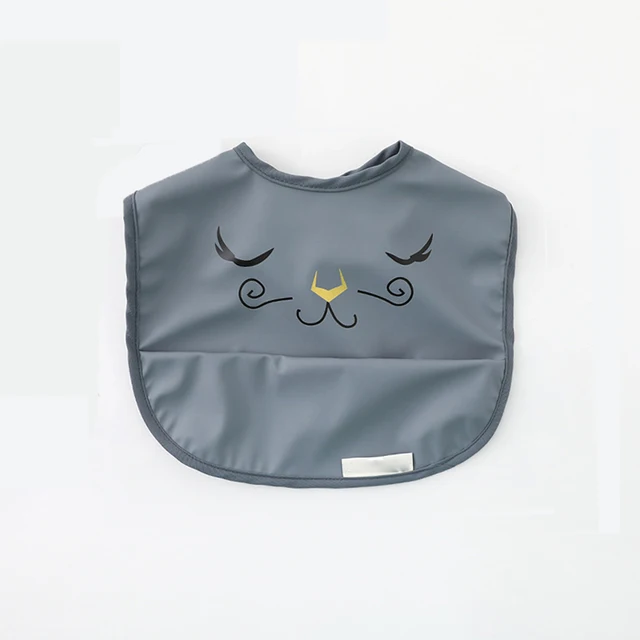 Baby Animal Shape Bibs Infant Toddler Burp Cloth Feeding Accessory Waterproof Washable Apron Tableware Yellow
