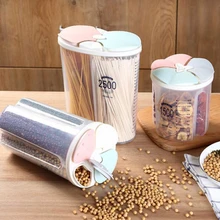 2/3/4/сетчатые пластиковые разделенные бутылки для хранения зерна со шкалой кофейные зерна прозрачные кухонные пищевые кофейные зерна Герметичные банки