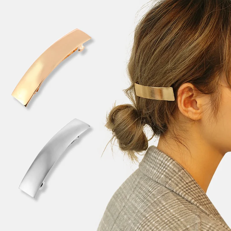 New Simple Geometric Hairpin Elegant Metal Hair Clips For Women Fashion Headwear Hair Accessories Girls Hair Barrettes