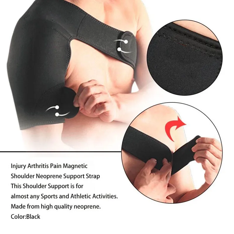 New Shoulder Support Brace Back Guard Strap Wrap Belt Band Pads Single Shoulder Adjustable Breathable Sports Care Guard Protect