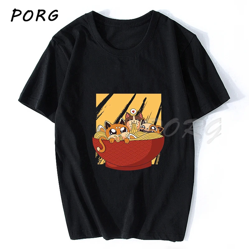 Neko Ramen Japanese Cat Vintage Tee
