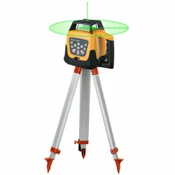 Honhill – niveau Laser rotatif 360 + trépied 500m + bâton de mesure 5M, auto niveau automatique à 1.65M, vert/rouge 