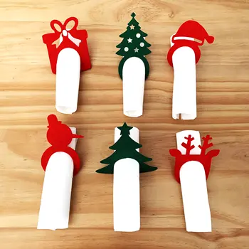 

12Pcs/Lot Hotel Napkin Rings Napkin Buckle Christmas Banquet Napkin Circle Decoration