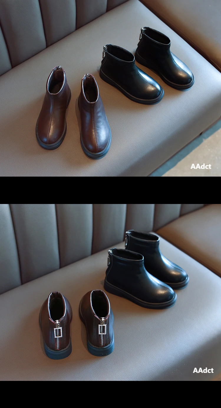 AAdct/ г.; ботинки принцессы для девочек; Новая Осенняя детская обувь; модные высококачественные детские полусапожки для девочек; фирменный британский стиль
