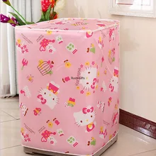 Милый Розовый Котенок Кошка Домашняя стиральная машина пылезащитный чехол водонепроницаемый солнцезащитный верхний конец открытый стиральная машина пальто пылезащитный чехол