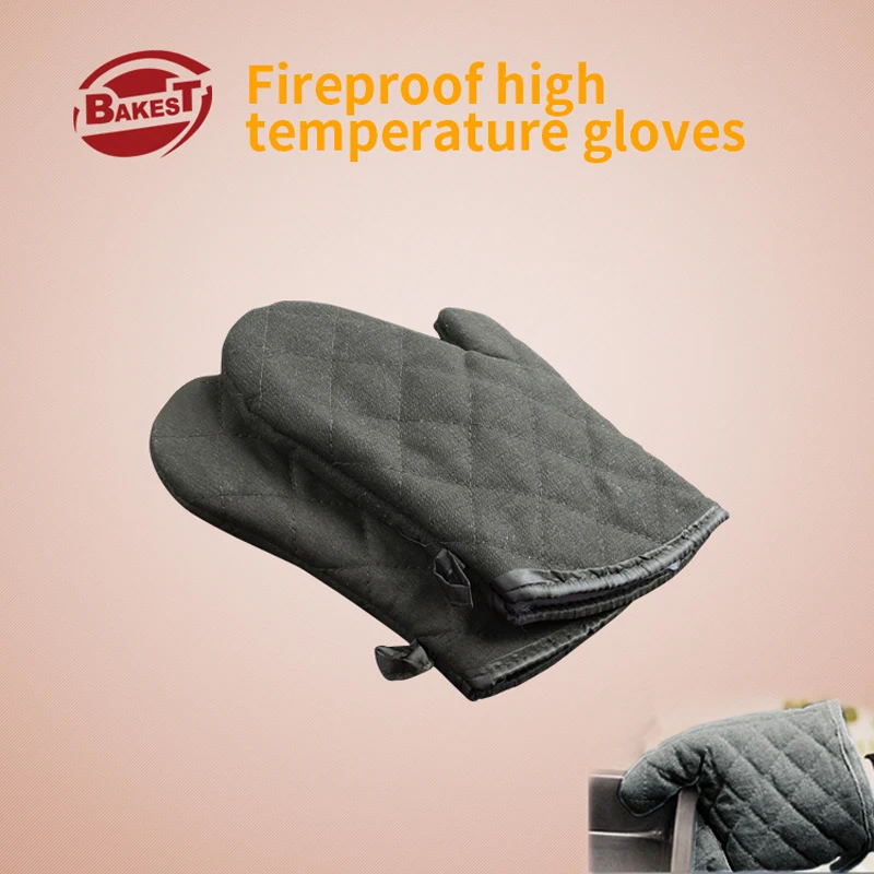 BAKEST 2 Pcs High Temperature Gloves Baking Tools Resistant Gloves