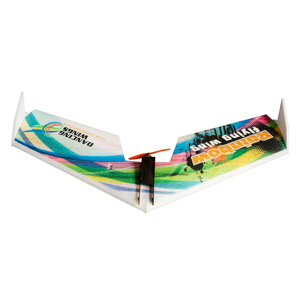 

Dancing Wings Hobby E0511 Rainbow Flying Wing V2 RC Airplane 800mm Wingspan Delta Wing Tail-pusher Aircraft KIT