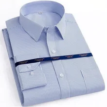 Высококачественная полосатая рубашка большого размера 7XL 8XL 9XL 10XL рубашка с длинными рукавами мужская хлопковая умная Повседневная офисная свободная деловая рубашка