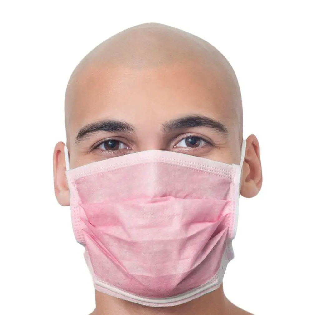 

Disposable Masks Three-Layer Non-Woven Fabric Dust-Proof Haze-Proof Breathable Earloop Face Mouth Masks 50Pcs