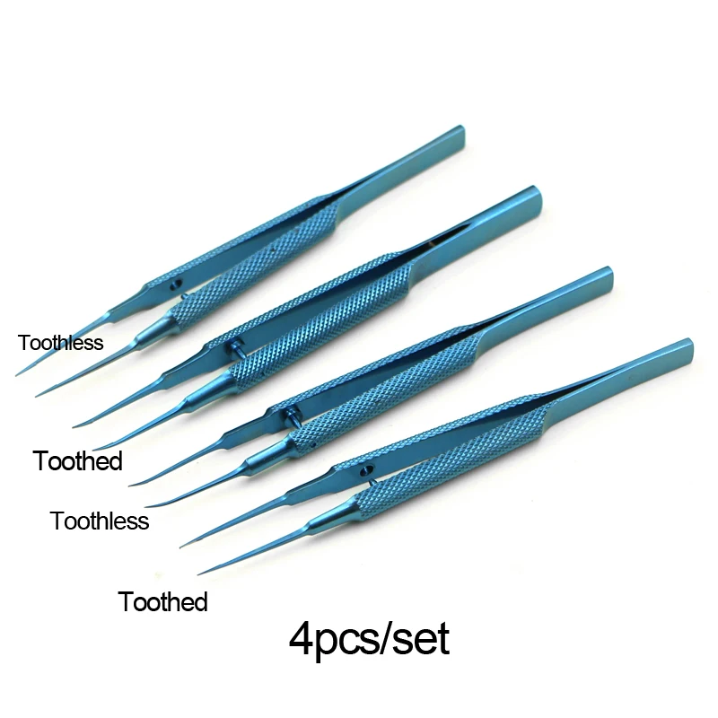 Ophthalmic instruments set forcep needle holder scissor Titanium alloy 12.5cm capsulorhexis forceps cornea scissors ophthalmic tool surgical instruments