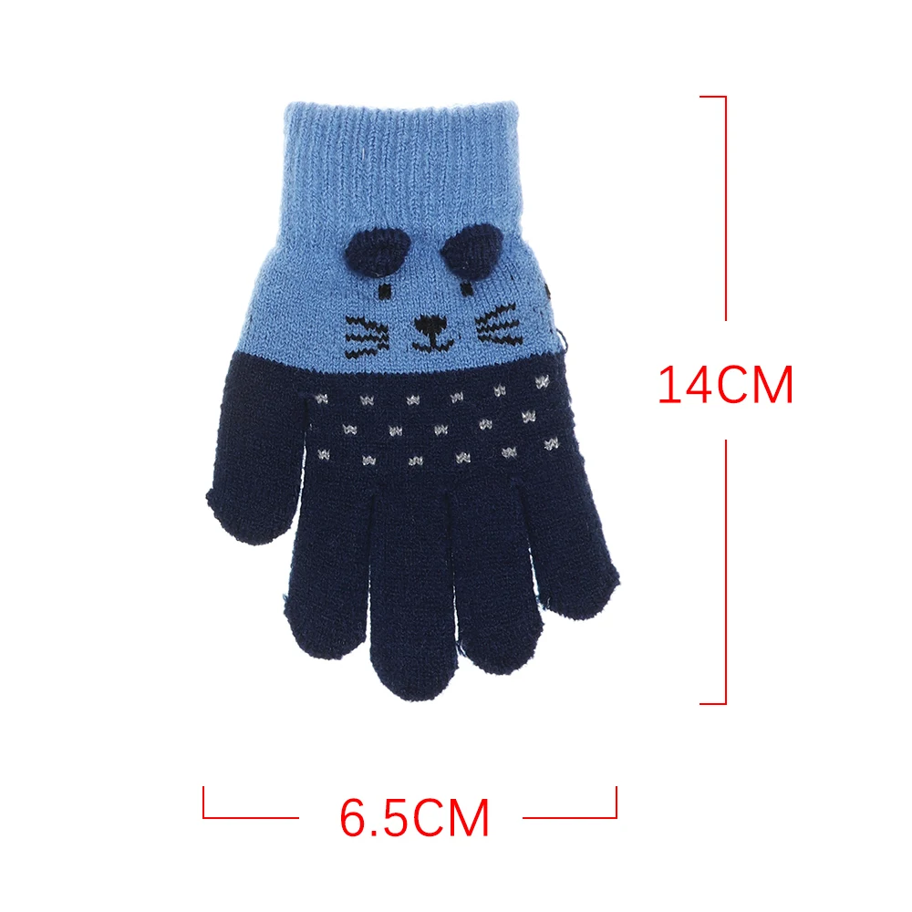 1 Pair Child Magic Glove Girl Boy Kid Stretchy Knitted Winter Warm Full Finger Gloves Children's Figure Skating Special Gloves