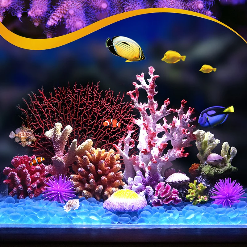 Simulation Coral Reef Aquarium Ornament Resin Fish Tank Artificial Scenery