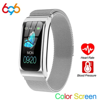 

696 AK12 Fashion Activity Fitness Tracker Smart Bracelet Color Screen Waterproof Women's Watch Heart Rate Monitor Sports Band