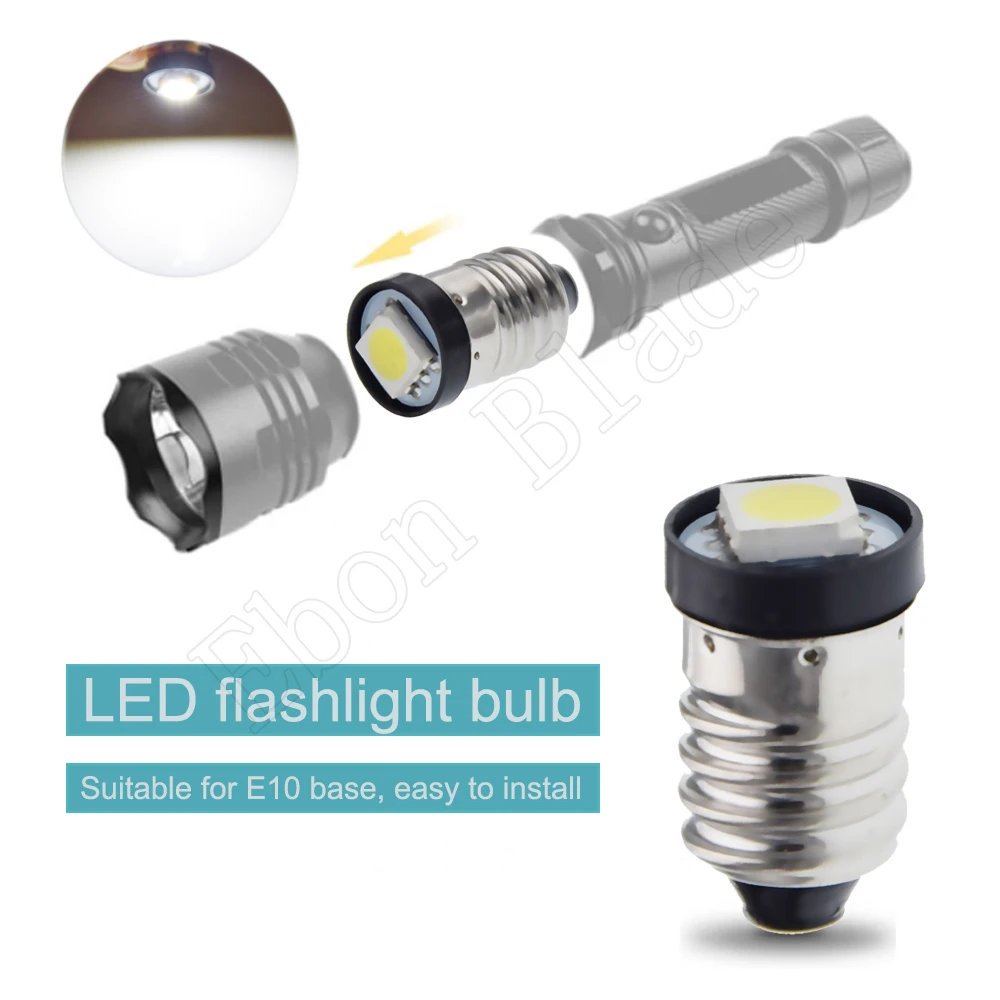2Pcs  LED  3V 3 Ʈ ̴  E10  ڷ   Ǳ      ̿ 1447