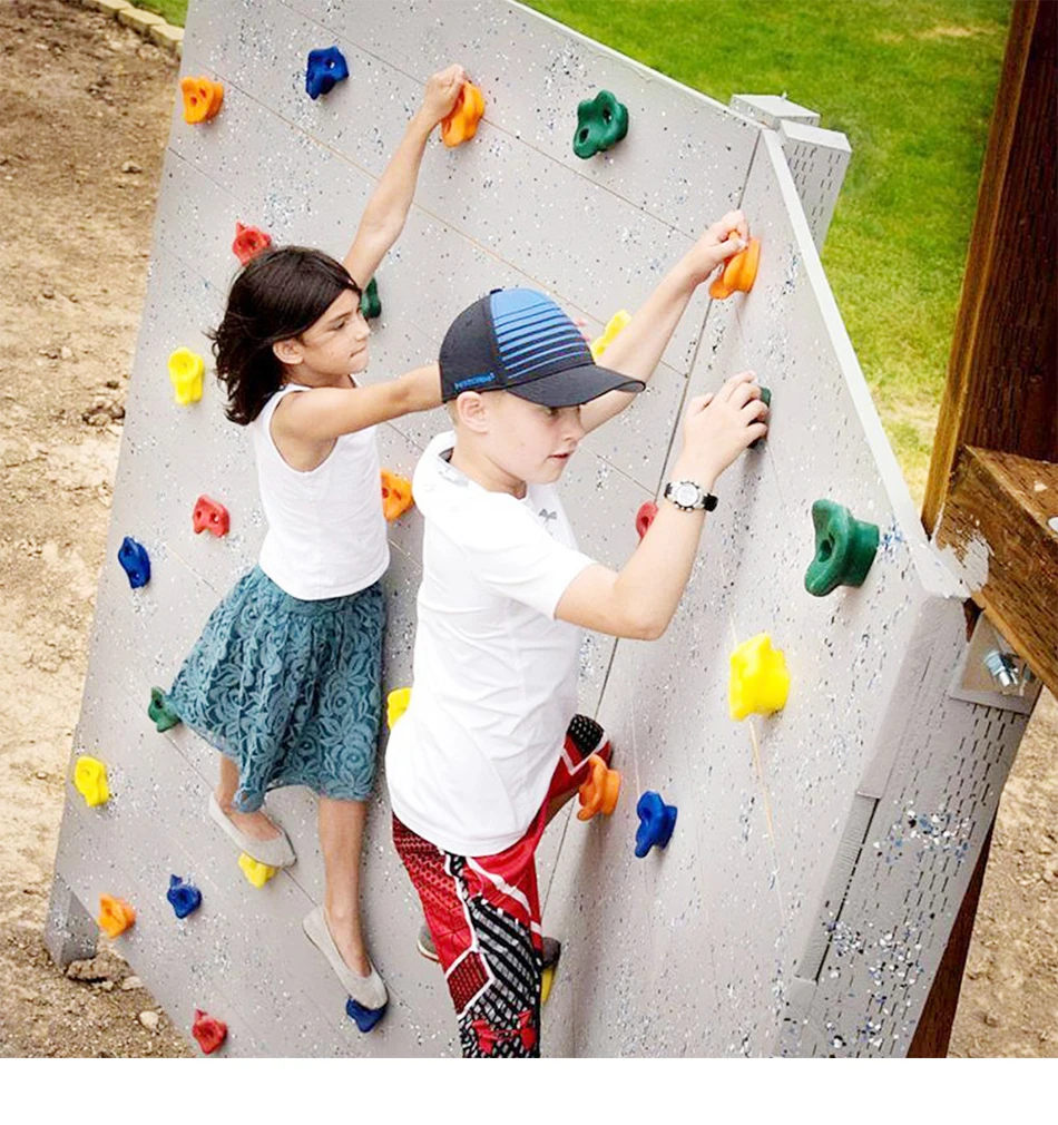 10Pcs Climbing Rock Wall Stones Games For Children Hand Feet Holds Grip Kits Kids Outdoor Indoor Playground Plastic Hardware Toy