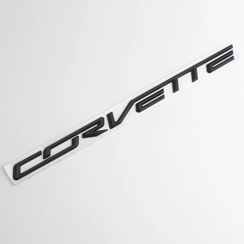 3D металлический сплав Corvette логотип эмблема для автостайлинга значок хромированная Наклейка для Corvette Stingray Z06 трансформер Z71 - Название цвета: Black