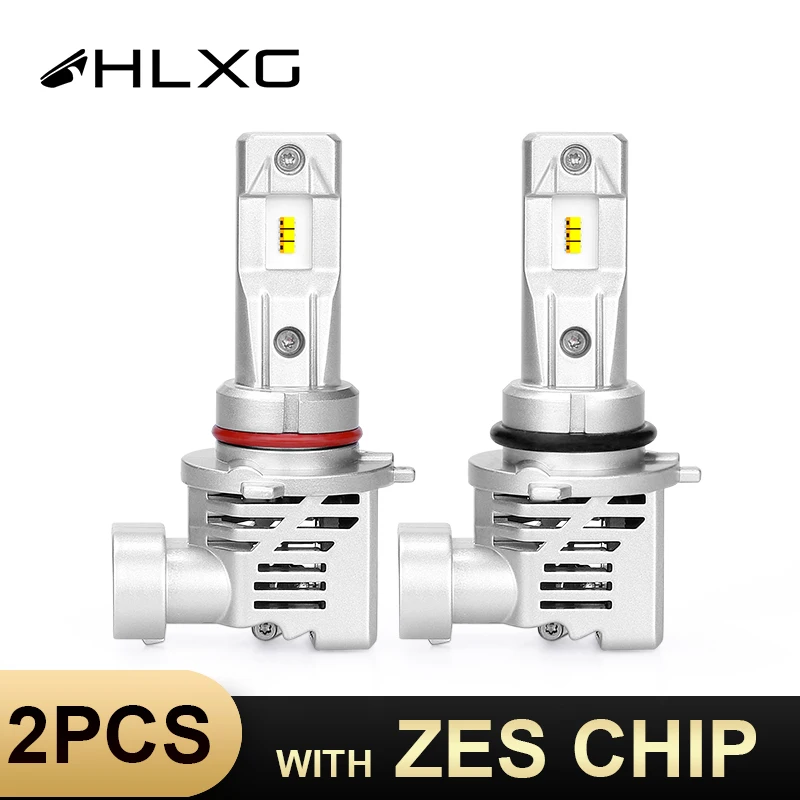 2 шт. автомобильные фары HLXG с лампой ZES ампульные лампы 12 В h4 h7 mini h11 led 6000k H8 H9 9005 9006