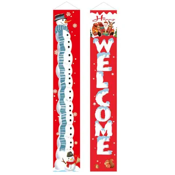 

Merry Christmas Porch Door Banner Hanging Ornament Creative Christmas Decoration For Home Porch Sign Outdoor