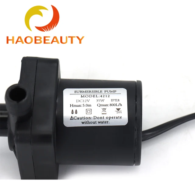 HaoBeauty Brushless DC Water Pump 12VDC 35W for Beauty Equipment Dedicated Water Pump Amphibious 5