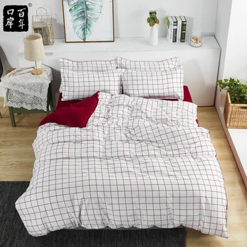 

4Pcs/Set 24 Style Bed Sheet Pillowcase & Duvet Cover Sets Rabbit Carrot Lattice Bedding Set Love Aloe Cotton Home Bed Set