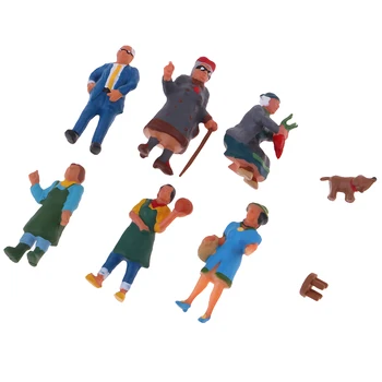 

6x 1:87 HO Scale Tiny People Model Hand Painted Human Figure Market Scenery