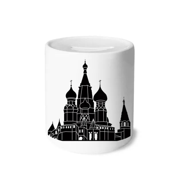 

Russia Saint Petersburg Black Money Box Saving Banks Ceramic Coin Case Kids Adults