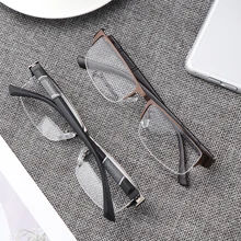 1 шт. Модные мужские ретро-очки для чтения бизнес титановый сплав не сферические линзы дальнозоркость Рецептурные очки