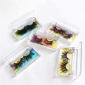 

Handmade mink hair fluffy natural thick eyelashes multi-level curling mink eyelashes single pair