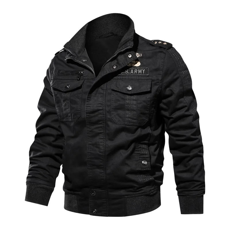 Зимняя военная куртка мужская повседневная Толстая теплая куртка армейские летные куртки воздушная сила карго верхняя одежда флисовая куртка с капюшоном 5XL одежда - Цвет: AS SHOW