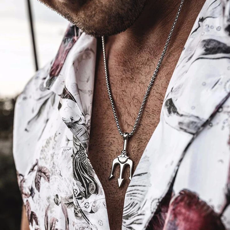 Necklace Man,neptune Trident Pendant 