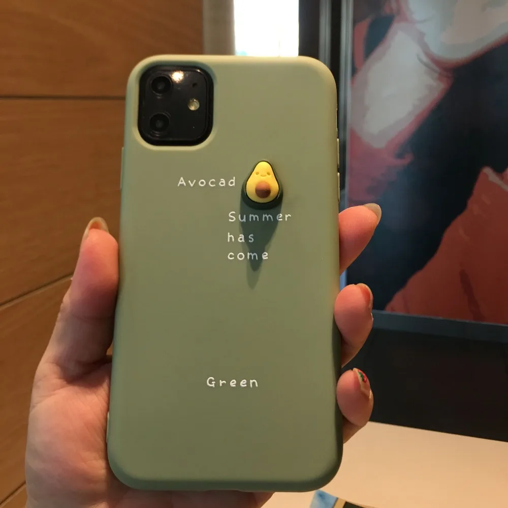 Милый 3D фруктовый Мягкий силиконовый чехол для Etui iPhone 6 6S 7 8 Plus X XR XS Max 11 Pro Max Мягкий силиконовый чехол с бантом
