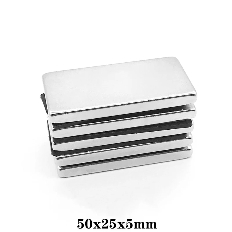 

Магнит Неодимовый 50x25x5 мм, 50x25 мм, 1-10 шт.