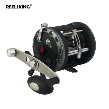 

REELSKING Max Drag 20kg Drum reel Right Hand Pesca Round Baitcasting Reel High Gear Ratio sea fishing reel Tackle