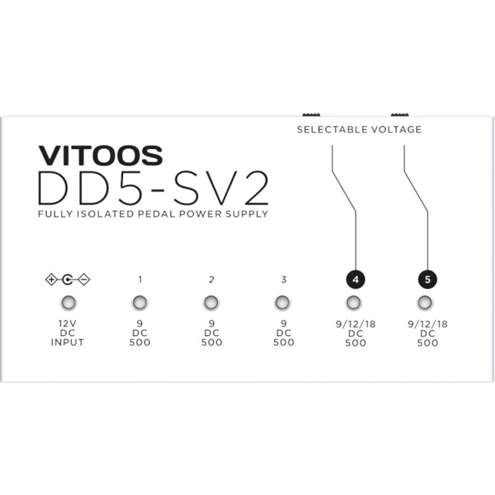 VITOOS DD5-SV2 zprostředkovat pedál energie poskytnout plně izolovaná filtr zvlnění hluk redukce vysoký energie digitální effector