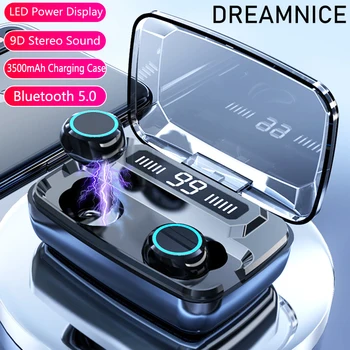 

DREAMNICE 3300mAh Wireless Headphones Bluetooth 5.0 Earbuds TWS Touch Control Sport Headset Noise Cancel Earphone Headphone