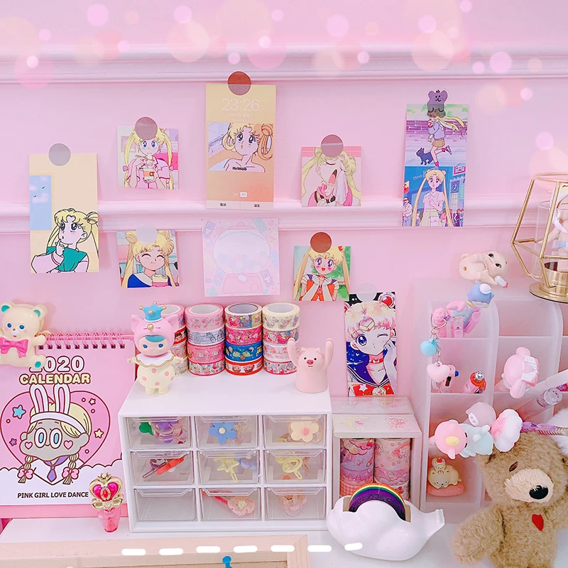 pink and white plastic toy box