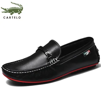 

CARTELO men's shoes first layer cowhide casual shoes Korean version trend British casual leather shoes men