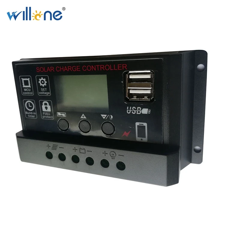 Зарядное устройство Willone 10A/20A/30A 12 В 24 ШИМ литиевая батарея контроллер заряда