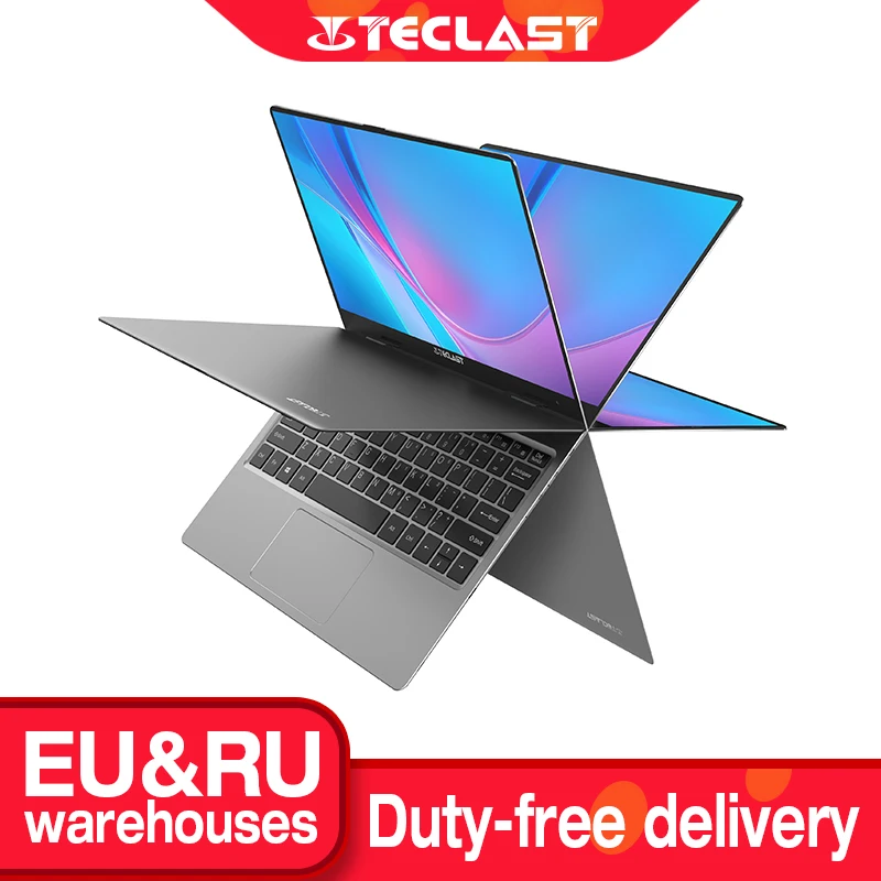 Teclast F5 11.6 inch Touch Screen Laptop 8GB DDR4 256GB SSD Windows 10 Notebook Intel N4100 1920×1080 IPS 360° Computer Type-C