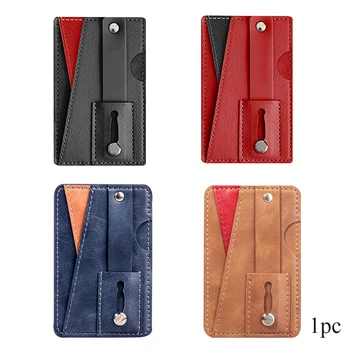 

Portable Compact Sticker Back Pocket Universal Multifunction PU Leather Pouch Card Holder Phone Wallet Adhesive Credit Card Slim