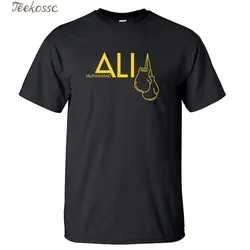 Мухаммад Али для мужчин's футболки 2018 Лето Новое поступление мужчин футболка с короткими рукавами для фитнеса хлопок 100% хип хоп Уличная