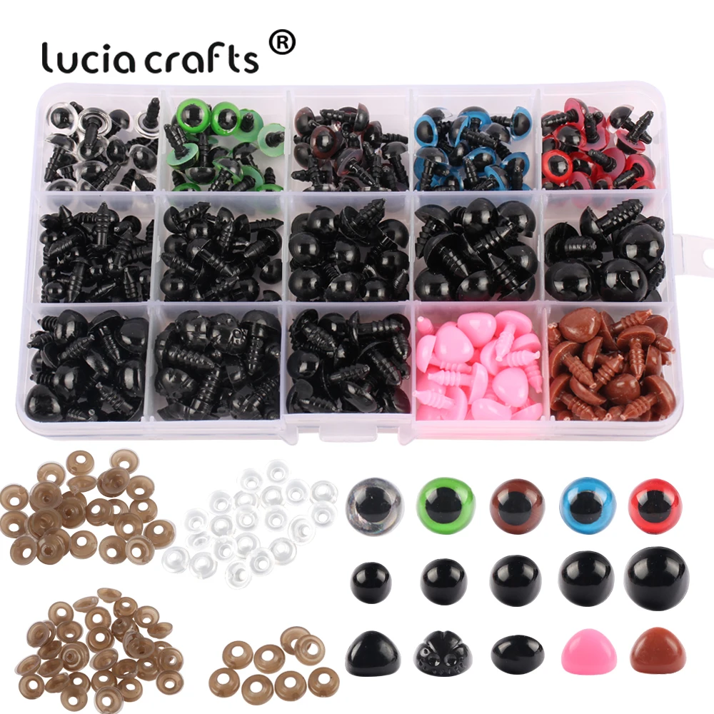 Lucia Crafts 6-14mm Colorful Plastic Animal Safety Eyes Eyeball For Soft Toys Doll Craft Accessories Y0104 | Дом и сад