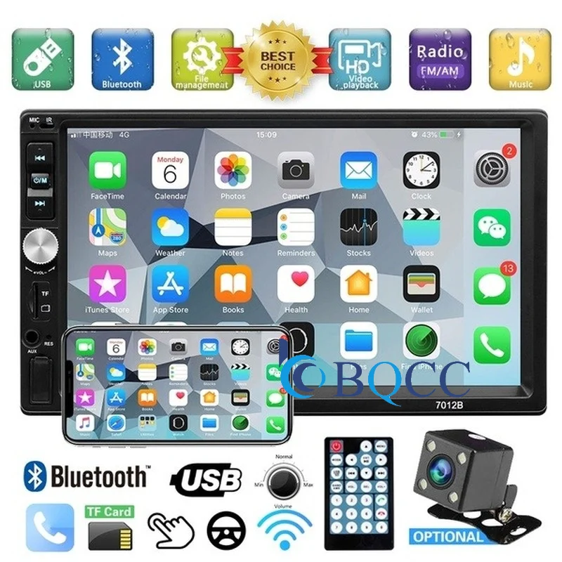 MP3 MP5 Auto Audio Stereo TF USB FM Autoradio Mirror link 2 Din Car Radio Recorder Bluetooth 2din Player 7&quot HD Touch Screen |