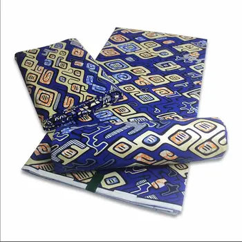 

Hot Sale Gold Wax African Fabric Wax High Quality Real Wax 100% Cotton 6yards African Print Gold Powder Wax