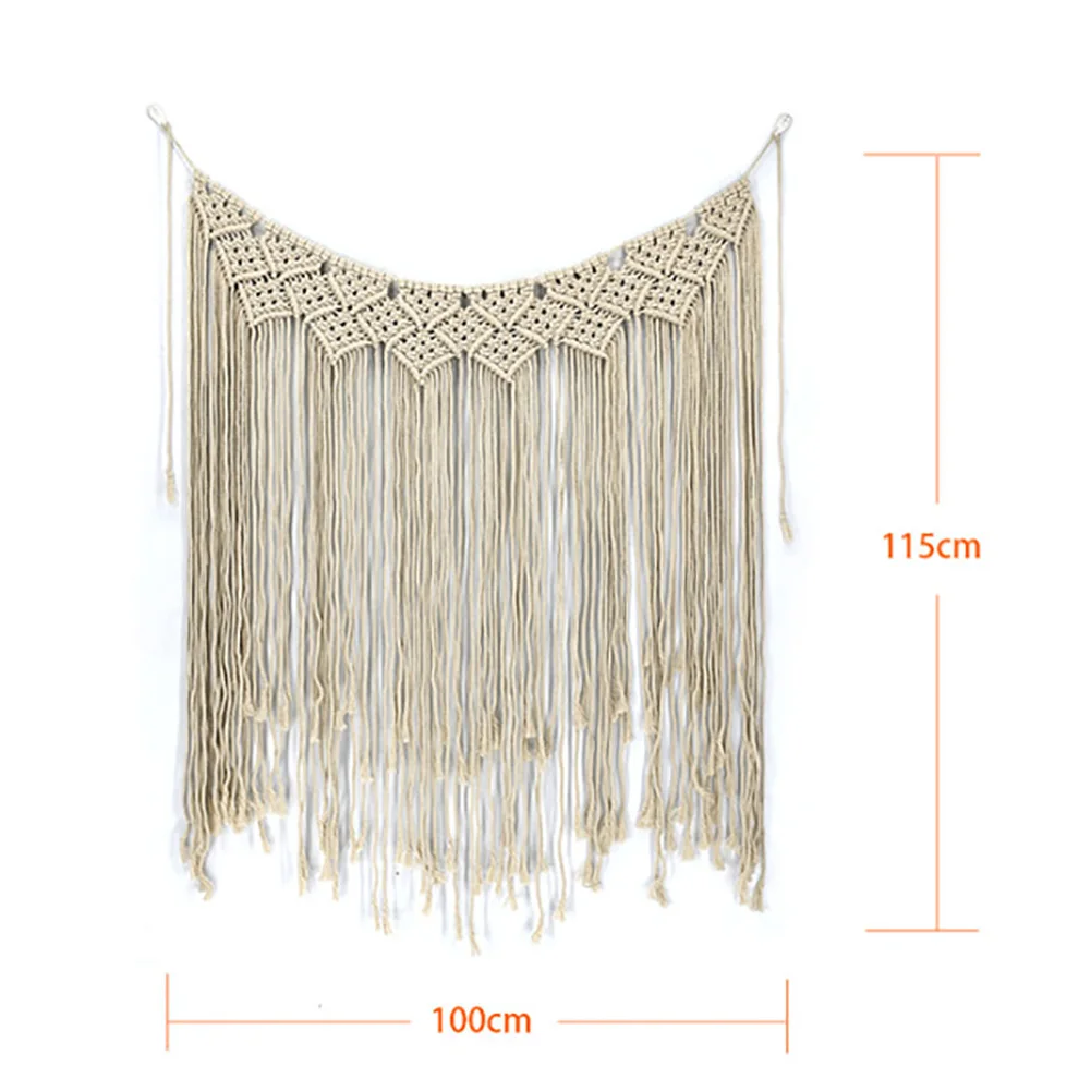 

Macrame Woven Wall Hanging Boho Chic Bohemian Home Geometric Art Decor Beautiful Apartment Dorm Room Decoration