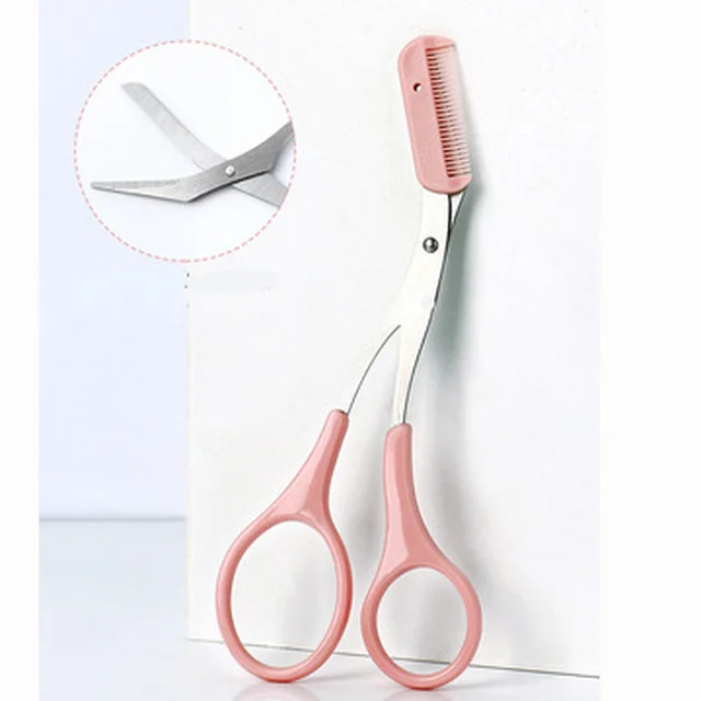 Eyebrow Trimmer Scissor with Comb Facial Hair Removal Grooming Shaping Shaver Cosmetic Makeup Accessories 3