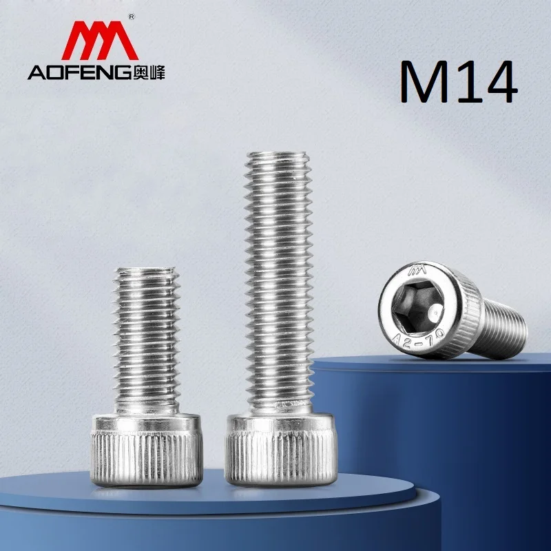 Болты с шестигранной головкой из нержавеющей стали M14 304 M14 * 25 35 45 55 65 75 85 90 100 110 120 150 мм