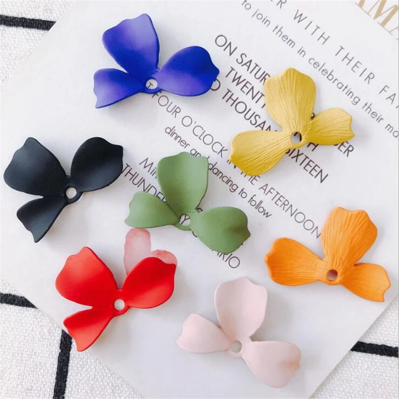 

10pcs/lot New Creative Irregular Paint Flower Charms Connectors for Diy Fashion Earrings Alloy Pendant Jewelry Accessories