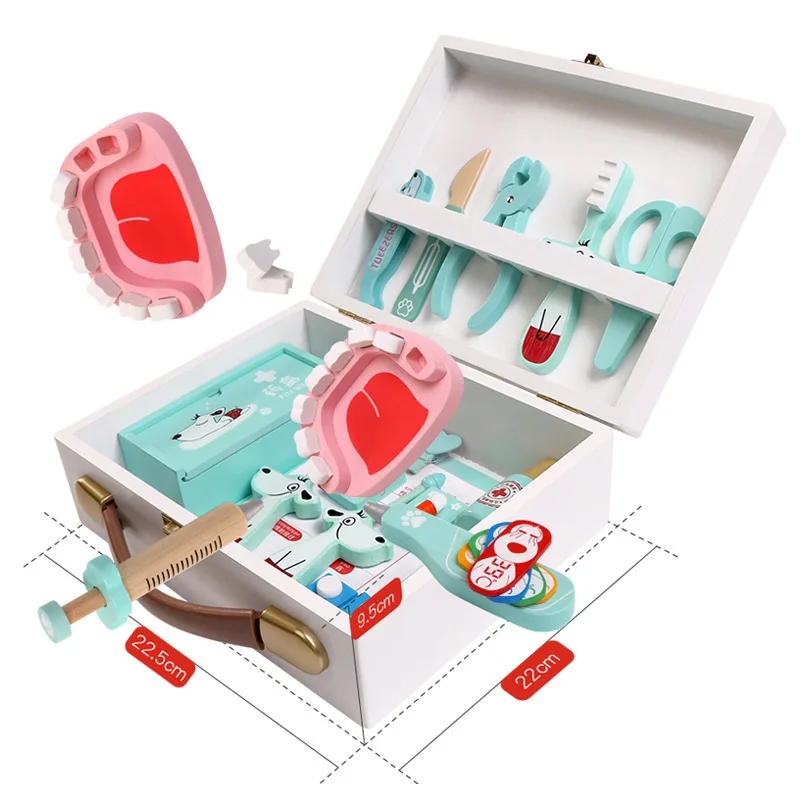 Детская модель игровой домик доктор игрушка медсестры инъекции деревянная коробка медицина коробка мальчики и девочки родитель и ребенок Интерактивная игрушка