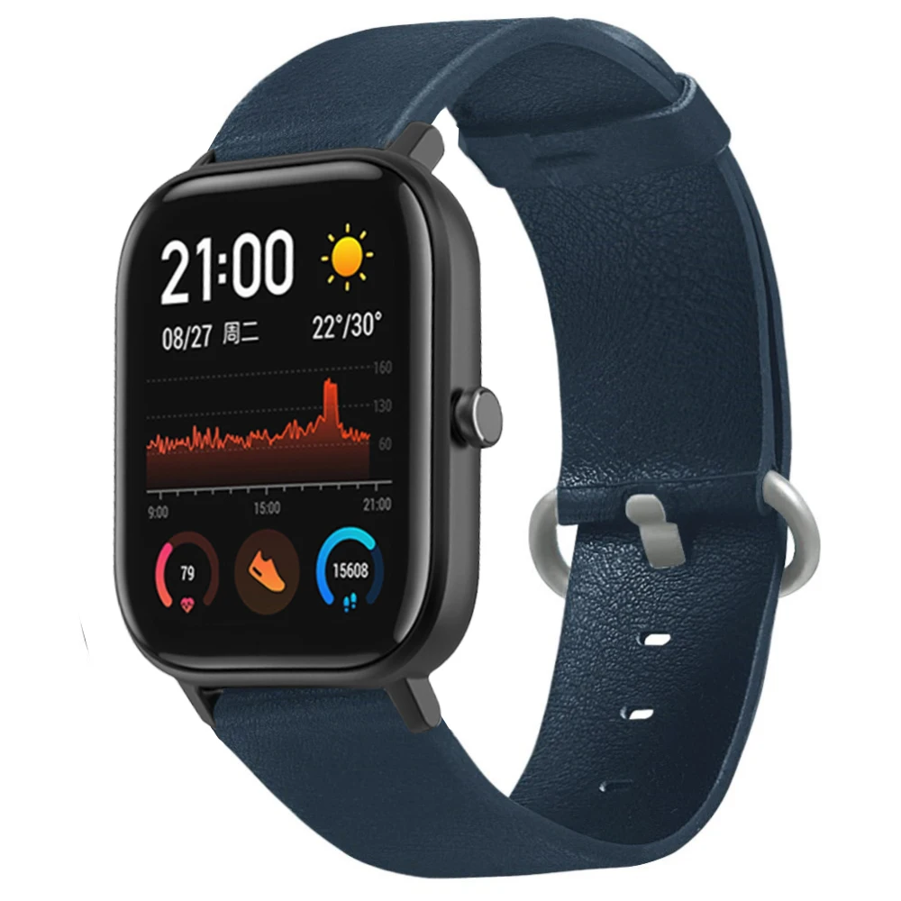 Для Amazfit GTS ремешок 20 мм из мягкой натуральной кожи для мужчин и женщин сменный ремешок для часов для Amazfit GTS браслет 20 мм